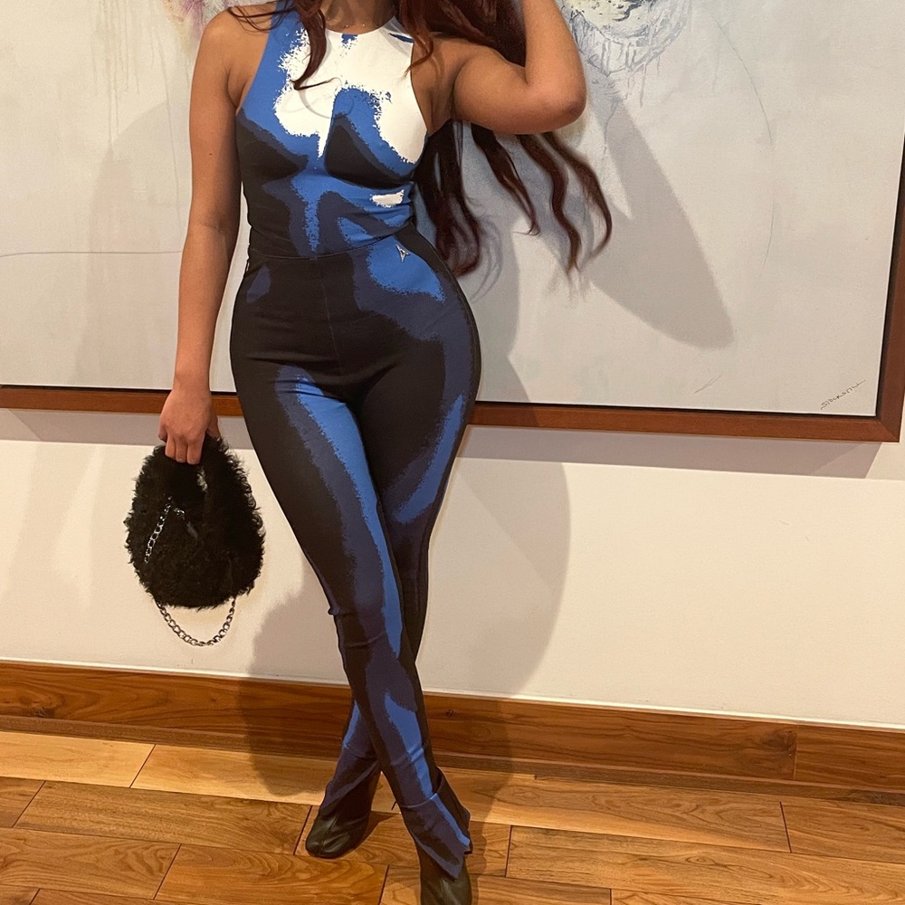 COPY - MANIERE DE VOIR ‘BODY PRINT’ TWO PIECE SET - BLUE